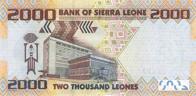 Sierra Leone p31a 2000 Leones 2010